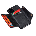 PU Leather Coated TPU Cover [Built-in Vehicle Magnetic Sheet] for iPhone 12 Pro/12