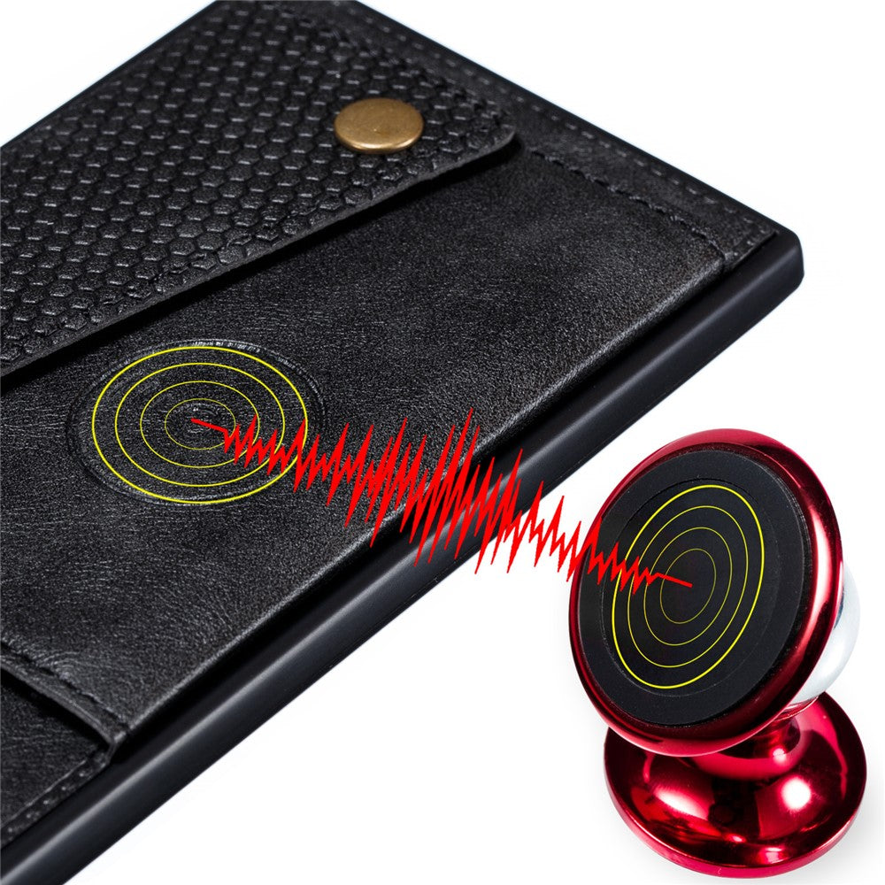 PU Leather Coated TPU Cover [Built-in Vehicle Magnetic Sheet] for iPhone 12 Pro/12