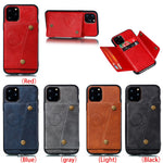 PU Leather Coated TPU Cover [Built-in Vehicle Magnetic Sheet] for iPhone 12 Pro/12