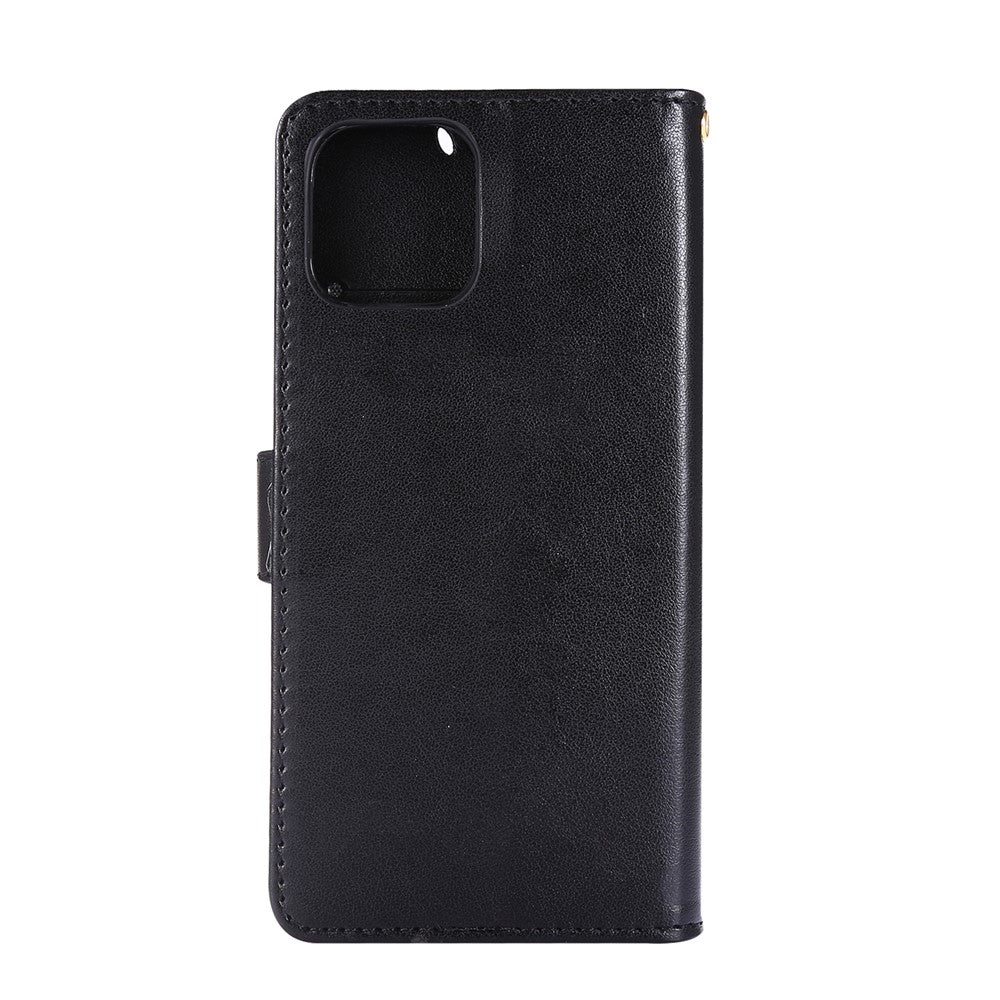 Imprint Butterfly Flower Leather Cover with Wallet for iPhone 12 Pro/12