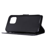Imprint Butterfly Flower Leather Cover with Wallet for iPhone 12 Pro/12