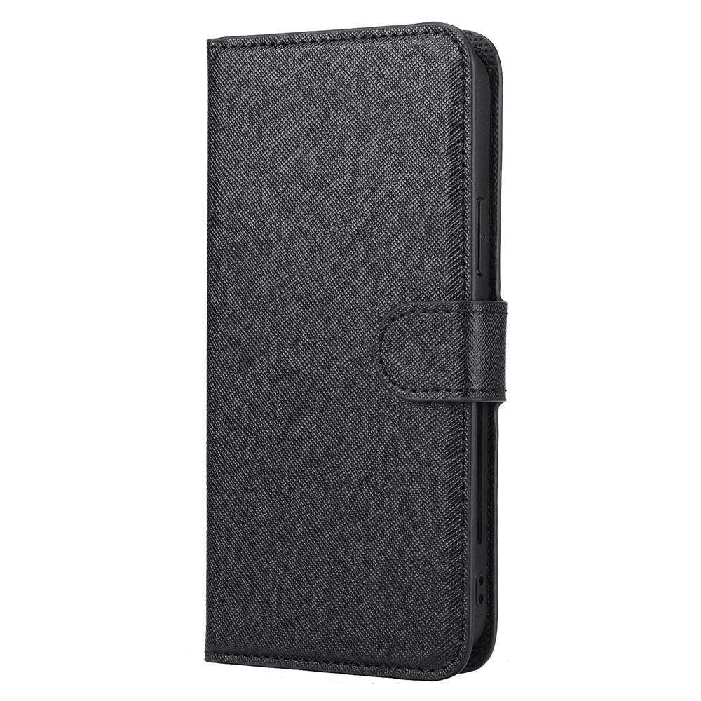 Cross Skin Leather Removable TPU Back Shell for iPhone 12 Pro Max 6.7 inch