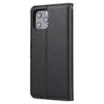 Cross Skin Leather Removable TPU Back Shell for iPhone 12 Pro Max 6.7 inch