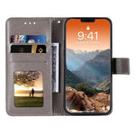 Imprinted Mandala Flower Wallet Leather Flip Cover with Strap for iPhone 12 Pro Max 6.7 inch
