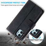 Zipper Pocket 9 Card Slots Leather Wallet Case for iPhone 12 mini 5.4 inch