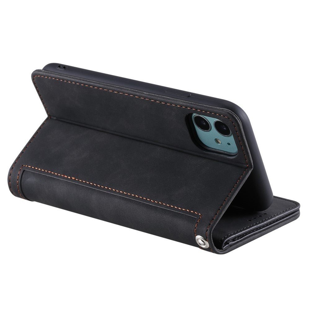 Zipper Pocket 9 Card Slots Leather Wallet Case for iPhone 12 mini 5.4 inch
