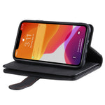 Zipper Pocket 9 Card Slots Leather Wallet Case for iPhone 12 Pro/12