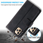 Zipper Pocket 9 Card Slots Leather Wallet Case for iPhone 12 Pro/12