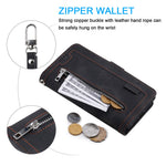 Zipper Pocket 9 Card Slots Leather Wallet Case for iPhone 12 Pro/12