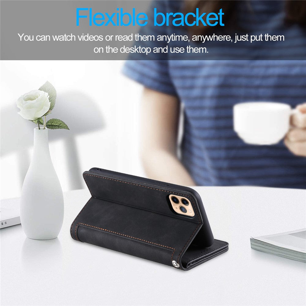 Zipper Pocket 9 Card Slots Leather Wallet Case for iPhone 12 Pro/12