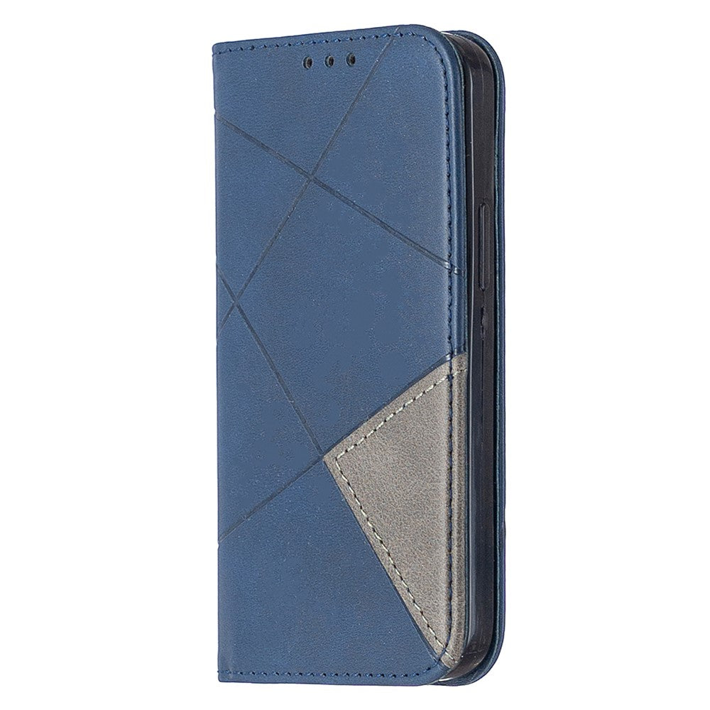 Geometric Pattern Leather Stand Case with Card Slots for iPhone 12 mini 5.4 inch