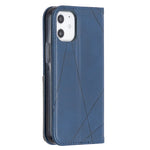 Geometric Pattern Leather Stand Case with Card Slots for iPhone 12 mini 5.4 inch