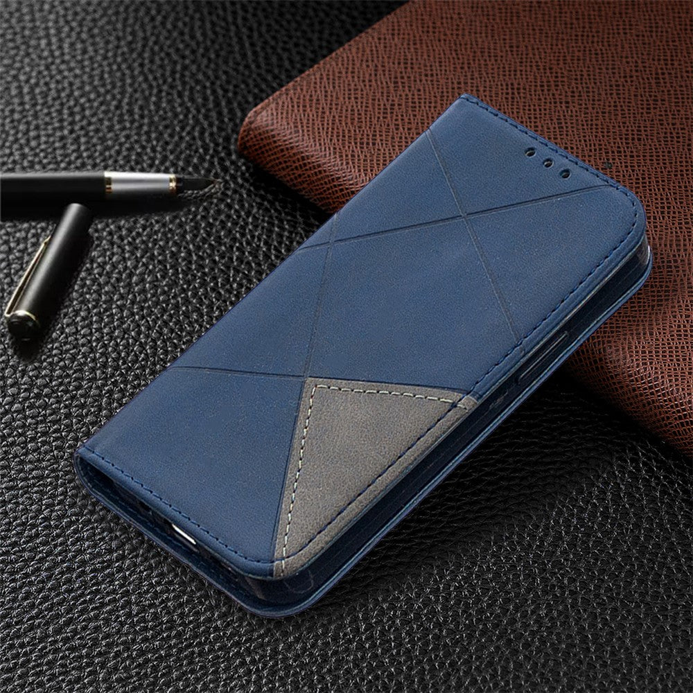 Geometric Pattern Leather Stand Case with Card Slots for iPhone 12 mini 5.4 inch