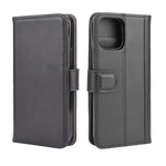 Til iPhone 12 Pro Max telefoncovers Ægte Splitlæder Pung Mobilcover Stand