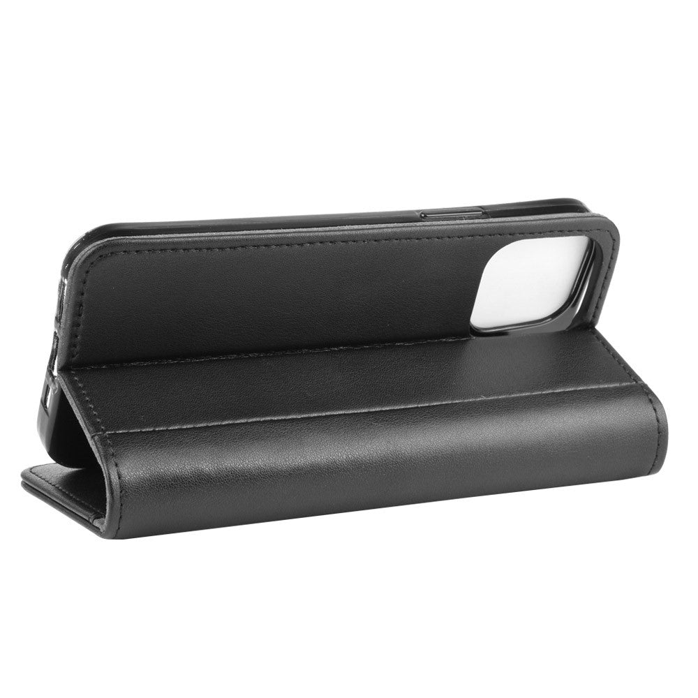 Til iPhone 12 Pro Max telefoncovers Ægte Splitlæder Pung Mobilcover Stand