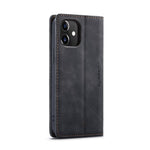 CASEME 013 Series Wallet Stand Auto-absorbed lædercover til iPhone 12 mini