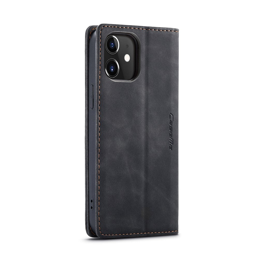 CASEME 013 Series Wallet Stand Auto-absorbed lædercover til iPhone 12 mini