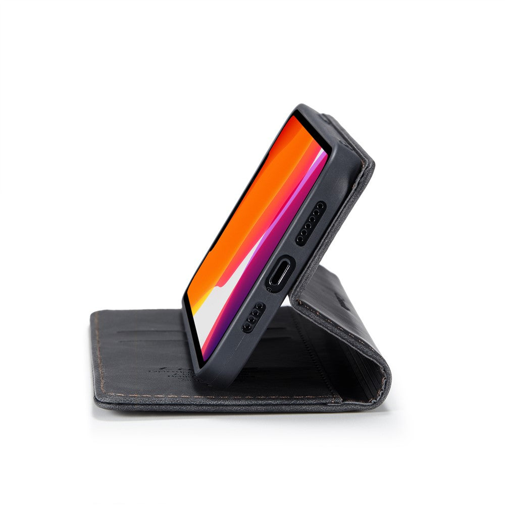 CASEME 013 Series Wallet Stand Auto-absorbed lædercover til iPhone 12 mini