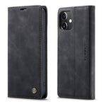 CASEME 013 Series Wallet Stand Auto-absorbed lædercover til iPhone 12 mini