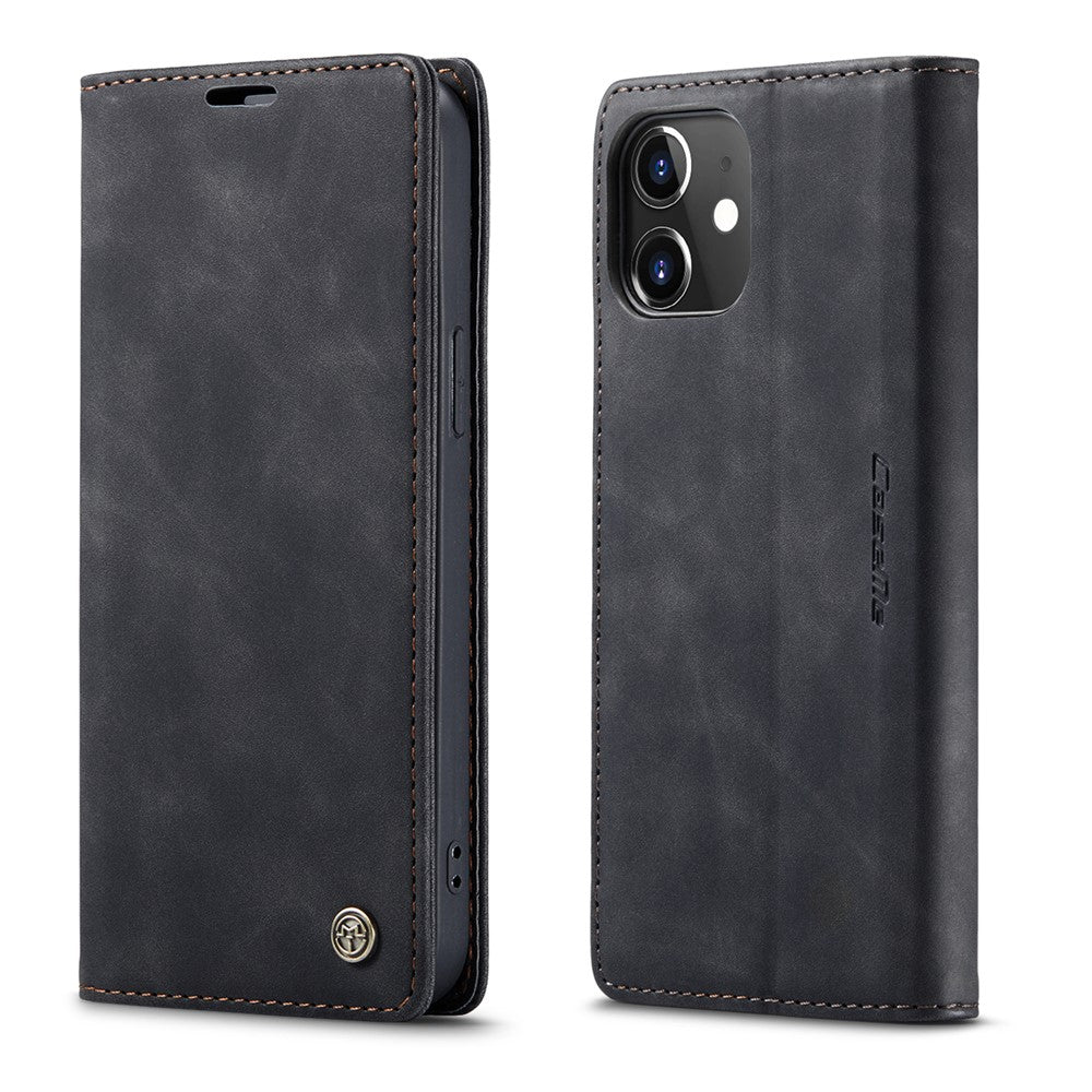 CASEME 013 Series Wallet Stand Auto-absorbed lædercover til iPhone 12 mini