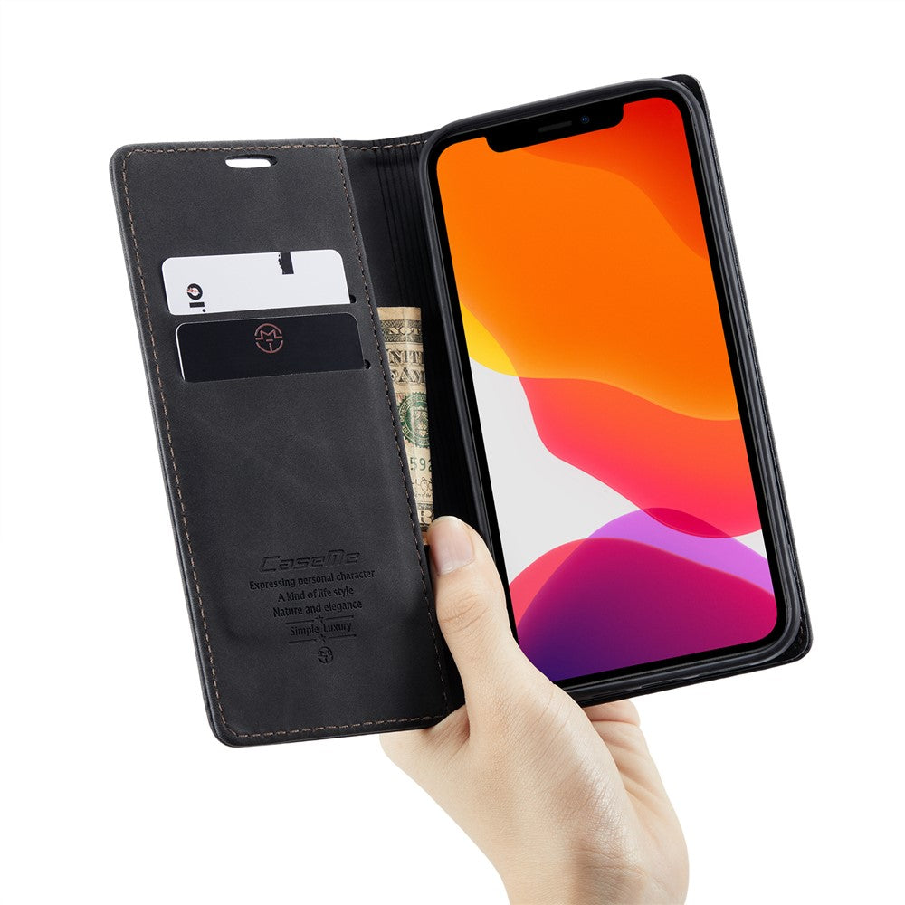 CASEME 013 Series Wallet Stand Auto-absorbed lædercover til iPhone 12 mini