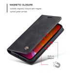 CASEME 013 Series Wallet Stand Auto-absorbed lædercover til iPhone 12 mini