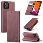 CASEME 013 Series Wallet Stand Auto-absorbed lædercover til iPhone 12 mini