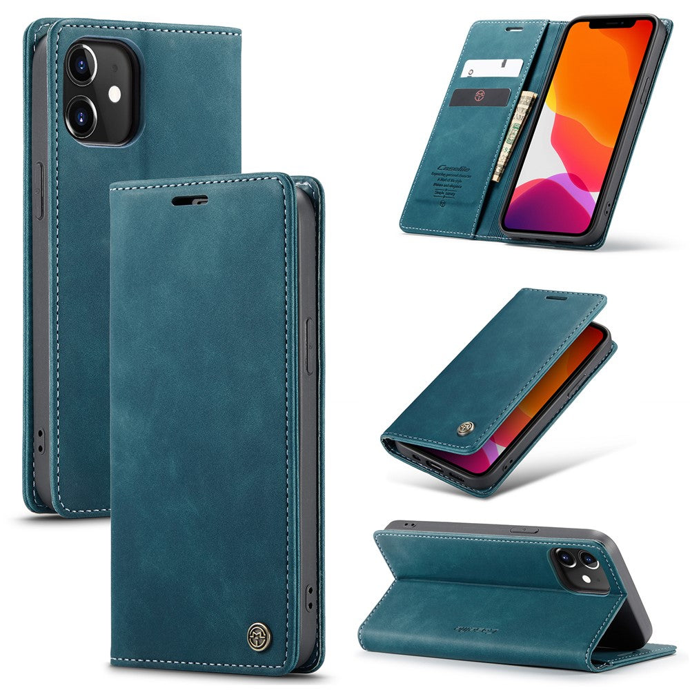 CASEME 013 Series Wallet Stand Auto-absorbed lædercover til iPhone 12 mini