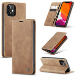 CASEME 013 Series Wallet Stand Auto-absorbed lædercover til iPhone 12 mini