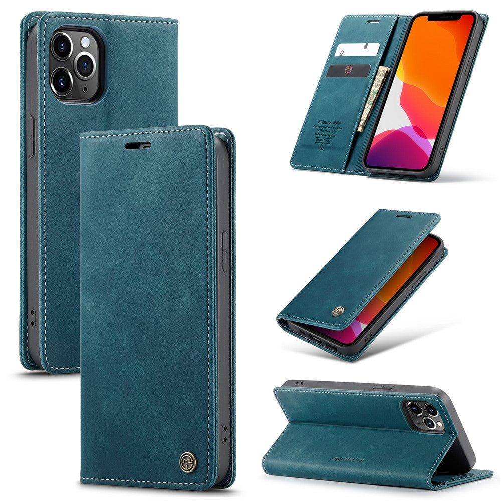 CASEME 013 Series Wallet Auto-absorbed Leather Flip Case for iPhone 12 Pro Max 6.7 inch