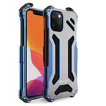 R-JUST Shockproof Hollow Armour Metal Cover for iPhone 12 Pro Max 6.7 inch