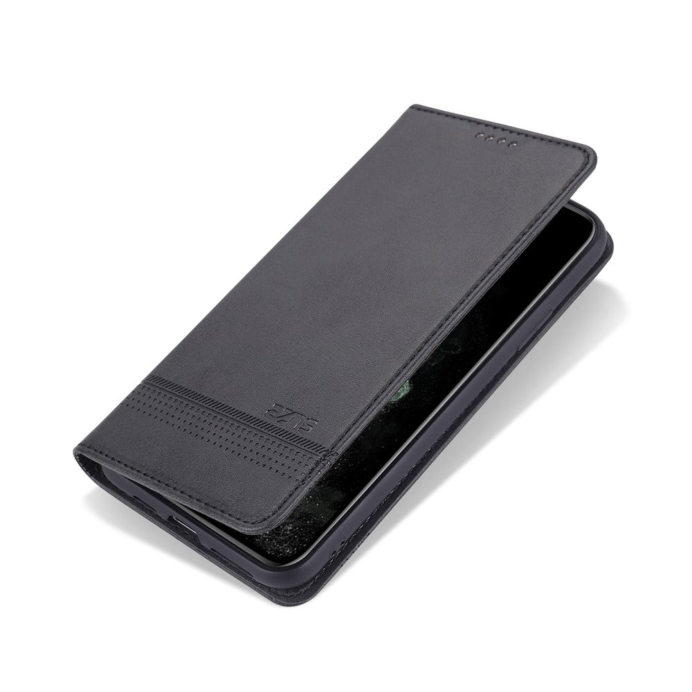 AZNS Magnetiskt Absorberande Läderplånboksfodral för iPhone 12 Pro/12