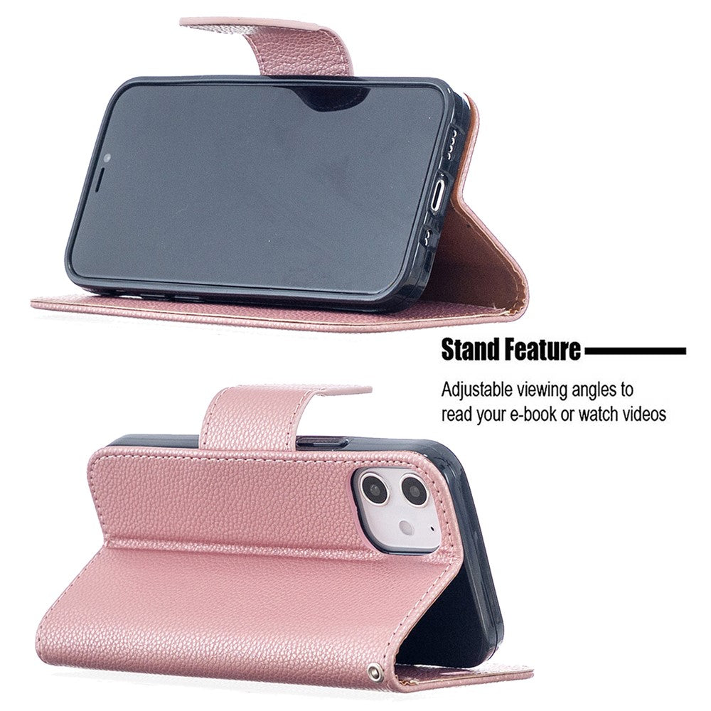 Litchi Surface with Wallet Leather Stand Case for iPhone 12 mini 5.4 inch