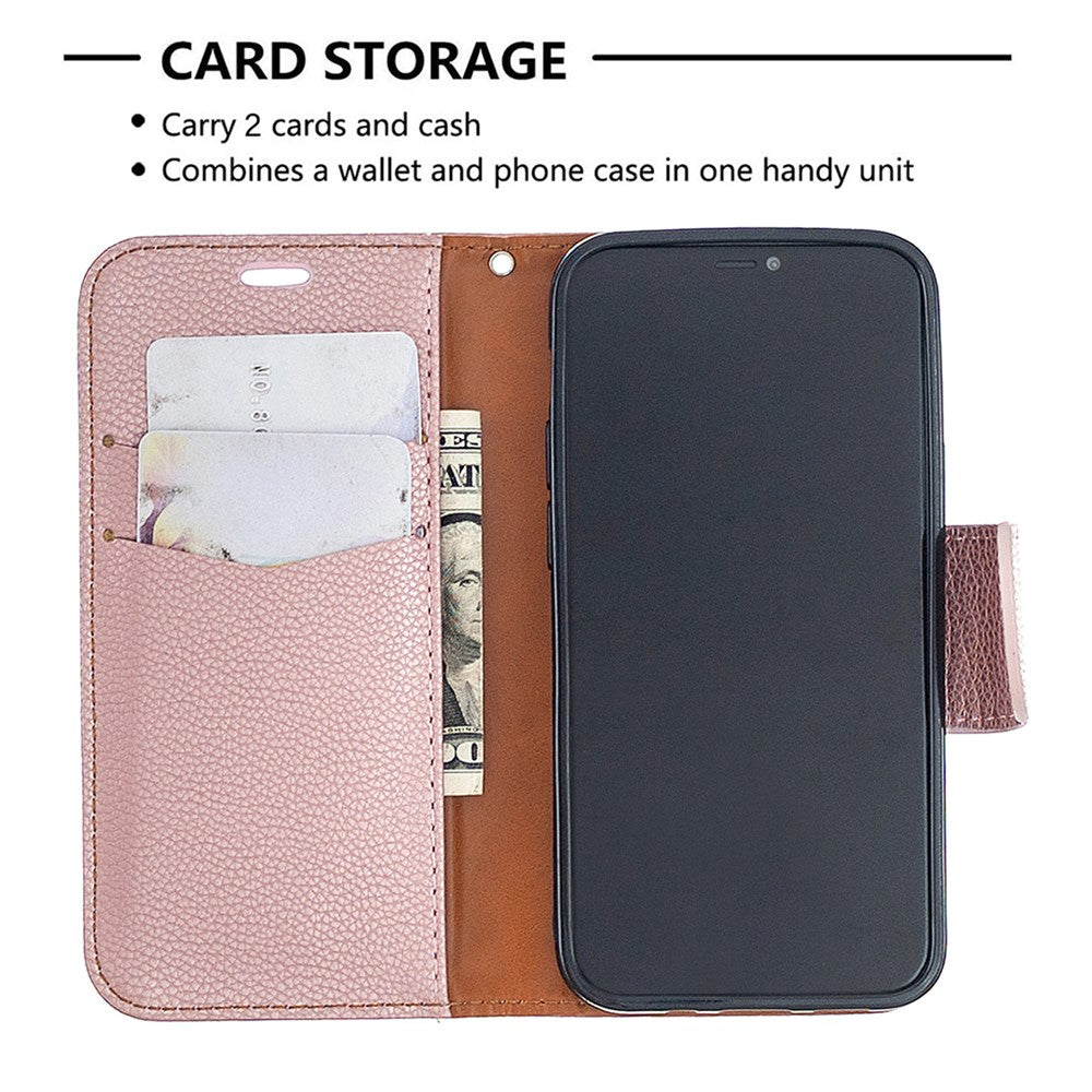 Litchi Surface with Wallet Leather Stand Case for iPhone 12 mini 5.4 inch