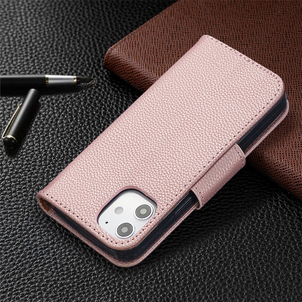 Litchi Surface with Wallet Leather Stand Case for iPhone 12 mini 5.4 inch
