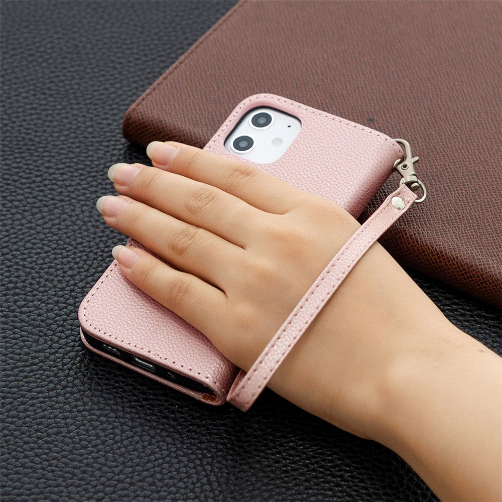 Litchi Surface with Wallet Leather Stand Case for iPhone 12 mini 5.4 inch
