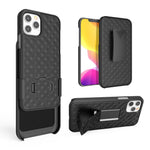 Vævet Tekstur Drejelig Bælteclips Hylster PC + TPU Telefoncover til iPhone 12 Pro Max 6,7 tommer