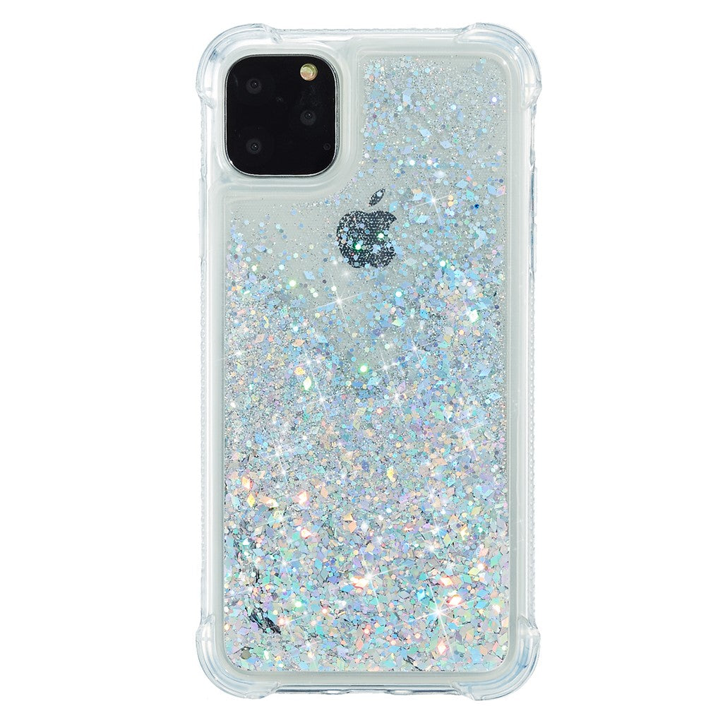 Rent Farve Glitter Pulver Kvicksand TPU Specialcover til iPhone 12 mini