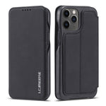LC.IMEEKE Retro stil stander læder telefoncover med kortholder til iPhone 12 mini