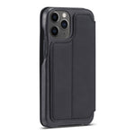LC.IMEEKE Retro stil stander læder telefoncover med kortholder til iPhone 12 mini