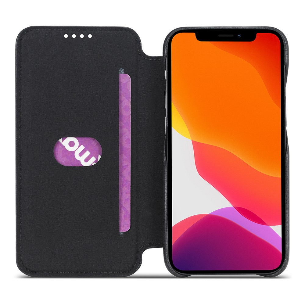 LC.IMEEKE Retro stil stander læder telefoncover med kortholder til iPhone 12 mini