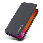 LC.IMEEKE Retro stil stander læder telefoncover med kortholder til iPhone 12 mini