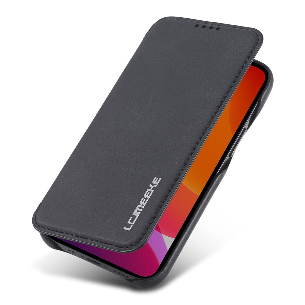 LC.IMEEKE Retro stil stander læder telefoncover med kortholder til iPhone 12 mini