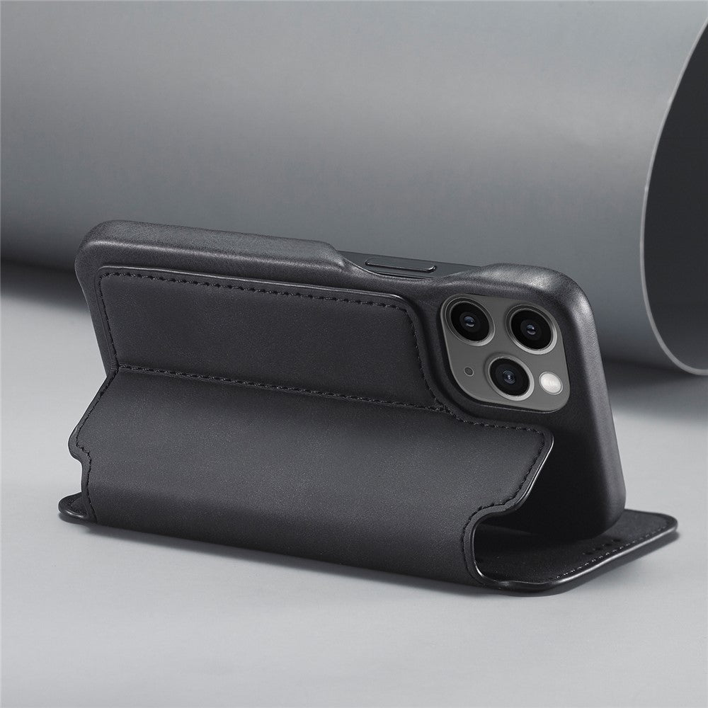 LC.IMEEKE Retro stil stander læder telefoncover med kortholder til iPhone 12 mini