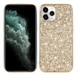 Glittering Sequins Plated TPU Frame + PC Hybrid Shell Case for iPhone 12 Pro/12