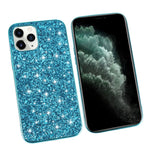 Glittering Sequins Plated TPU Frame + PC Hybrid Shell Case for iPhone 12 Pro Max 6.7-inch