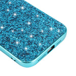 Glittering Sequins Plated TPU Frame + PC Hybrid Shell Case for iPhone 12 Pro Max 6.7-inch