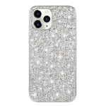 Glittering Sequins Plated TPU Frame + PC Hybrid Shell Case for iPhone 12 Pro Max 6.7-inch