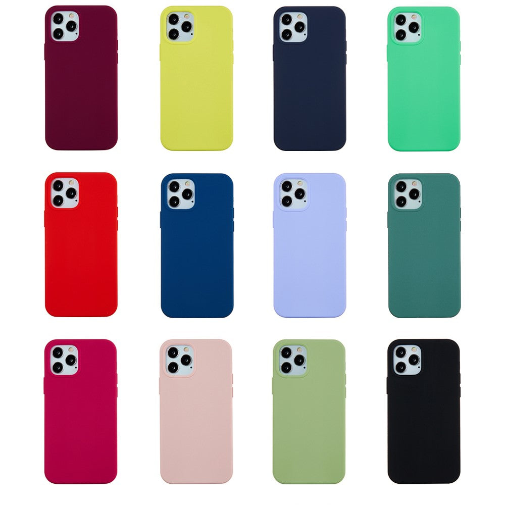 Soft Liquid Silicone Back Mobile Phone Case for iPhone 12 mini Colorful Phone Accessory