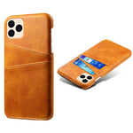 PU Leather Coated Plastic Case for iPhone 12 mini 5.4 inch, Double Card Slots Slim Protector Shell